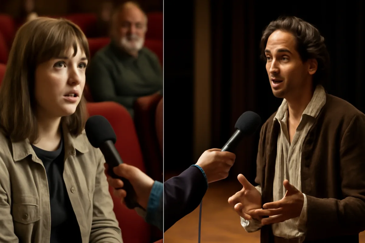 Interviste doppie al pubblico e agli attori: scopri i punti di vista che non ti aspetti